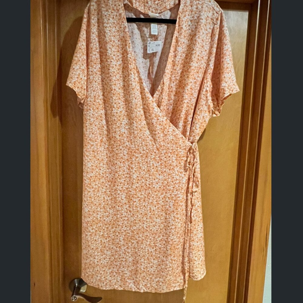 🌸 H&M Floral Wrap Dress – Plus Size XXL | Brunch Wedding Guest